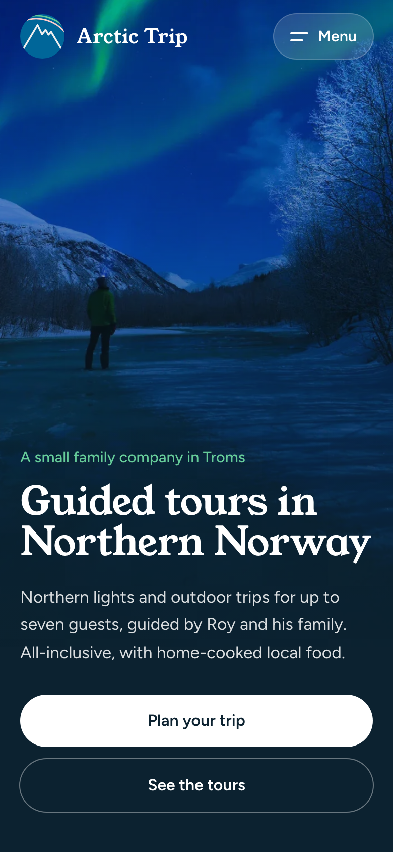 Forsiden til Arctic Trip på mobil